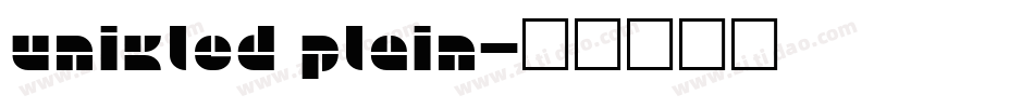 Unikled Plain字体转换